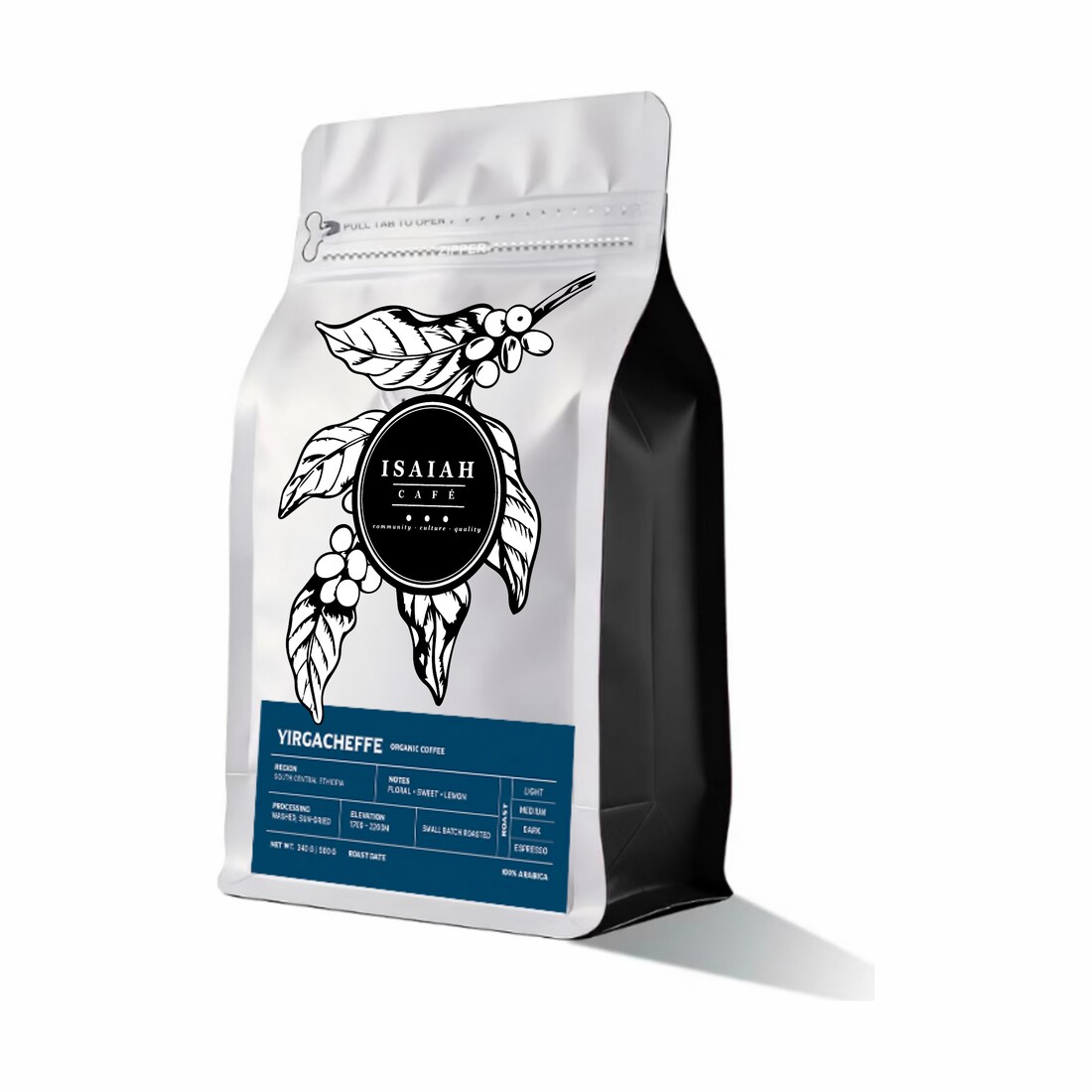 Isaiah Café Yirgacheffe coffee bag