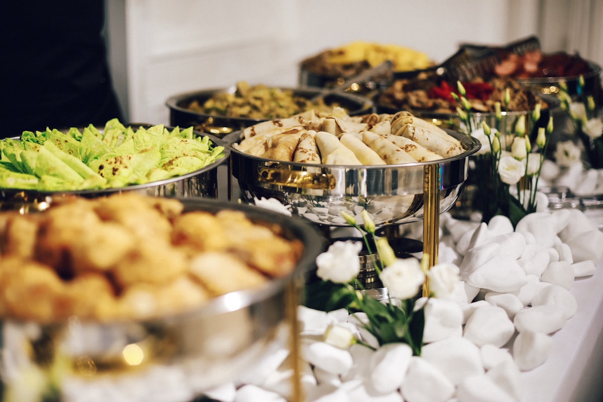 Catering spread by Isaiah Café